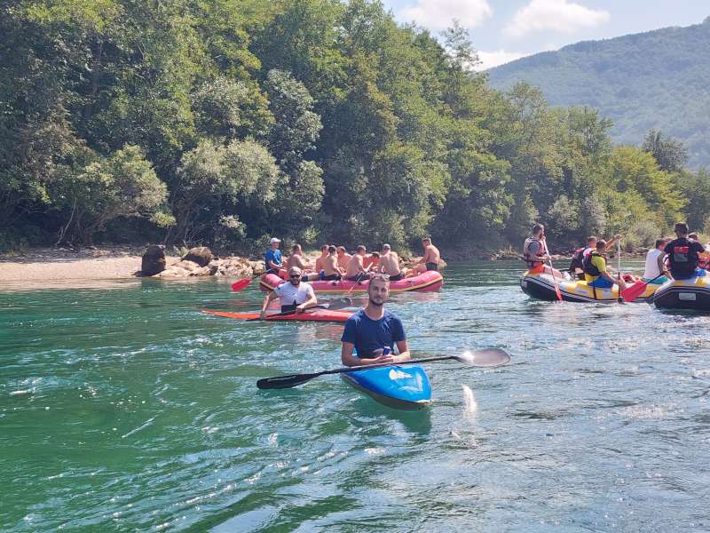 GORAŽDE, 7.avgusta ( FENA) - U Goraždu je danas počela treća po redu Eko Drinska regata, kao postfestivalski sadržaj 25.internacionalnog Festivala prijateljstva.(Foto FENA/Elma Geca)