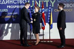 SARAJEVO, 24. januara (FENA) - Ambasada Kraljevine Norveške u BiH na ceremoniji u Sarajevu preuzela je od Ambasade Mađarske u BiH dužnost kontakt ambasade za saradnju sa NATO-om.(Foto FENA/Amer Kajmović)
