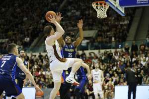SARAJEVO, 17. aprila (FENA) - Košarkaši Bosne plasirali su se u finale play-offa ABA 2 lige. (Foto FENA/Almir Razić)
