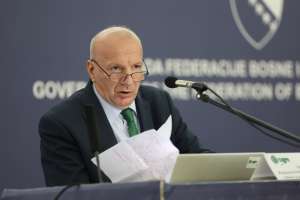 SARAJEVO, 17. aprila (FENA) - Okrugli sto „Mogućnosti korišćenja tehnologija nuklearnih reaktora za proizvodnju električne energije“ (Foto FENA/Hazim Aljović)