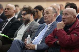 SARAJEVO, 17. aprila (FENA) - Okrugli sto „Mogućnosti korišćenja tehnologija nuklearnih reaktora za proizvodnju električne energije“ (Foto FENA/Hazim Aljović)