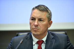 SARAJEVO, 2. juna (FENA) - Konferencija za medije Vanjskotrgovinske/Spoljnotrgovinske komore Bosne i Hercegovine o aktivnostima Komore za podršku transportnom sektoru u BiH. (Foto FENA/Harun Muminović/ap)

