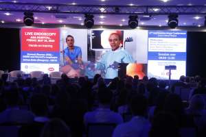 SARAJEVO, 2. juna (FENA) – U okviru 12. Gastroenterološke konferencije, jednog od najznačajnijih stručnih skupova u regiji, ASA Bolnica imala je čast biti domaćin edukativne sesije Live Endoscopy, koju je predvodio prof. dr. Nenad Vanis, međunarodno priznati gastroenterolog, univerzitetski profesor i voditelj Odjeljenja za gastroenterologiju ASA Bolnice. (Foto FENA/Amer Kajmović)